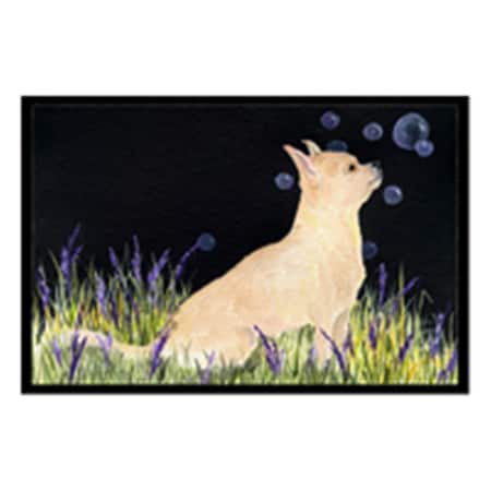 Jensendistributionservices 18 x 27 in. Starry Night Chihuahua Indoor Outdoor Doormat MI2557773